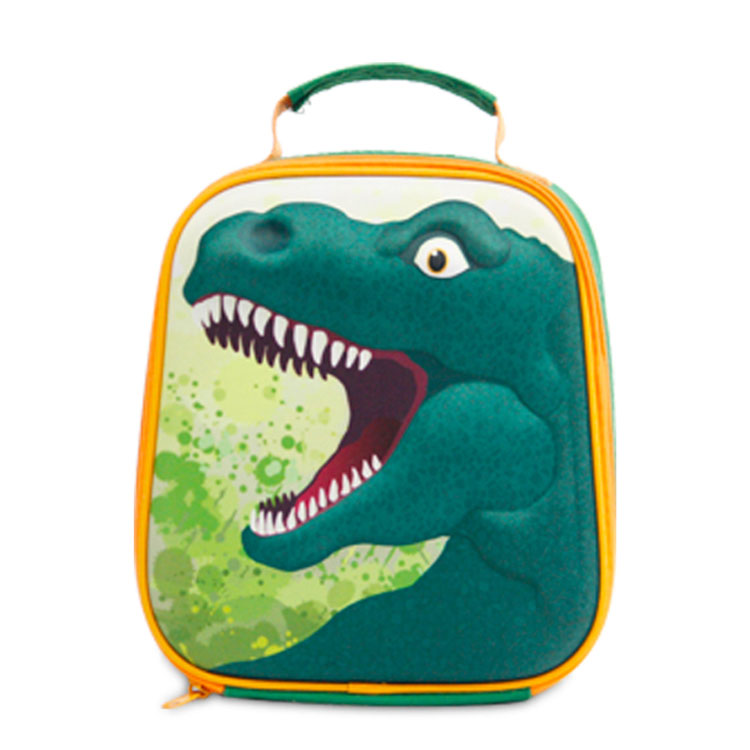Green dinosaur lunch bag