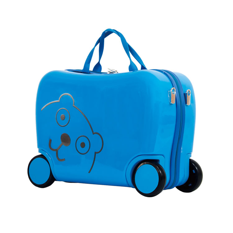 16inch blue bear ride on luggage