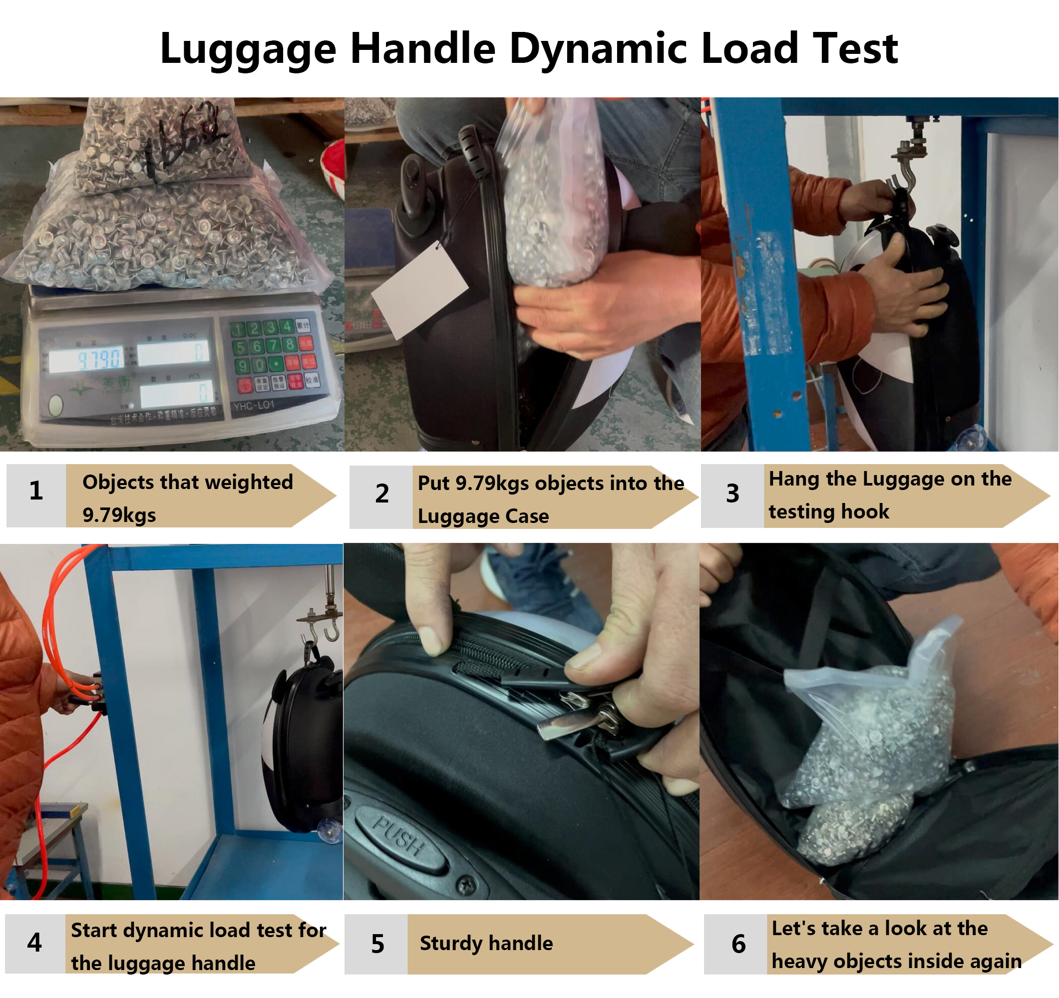 Luggage Handle Dynamic load Test